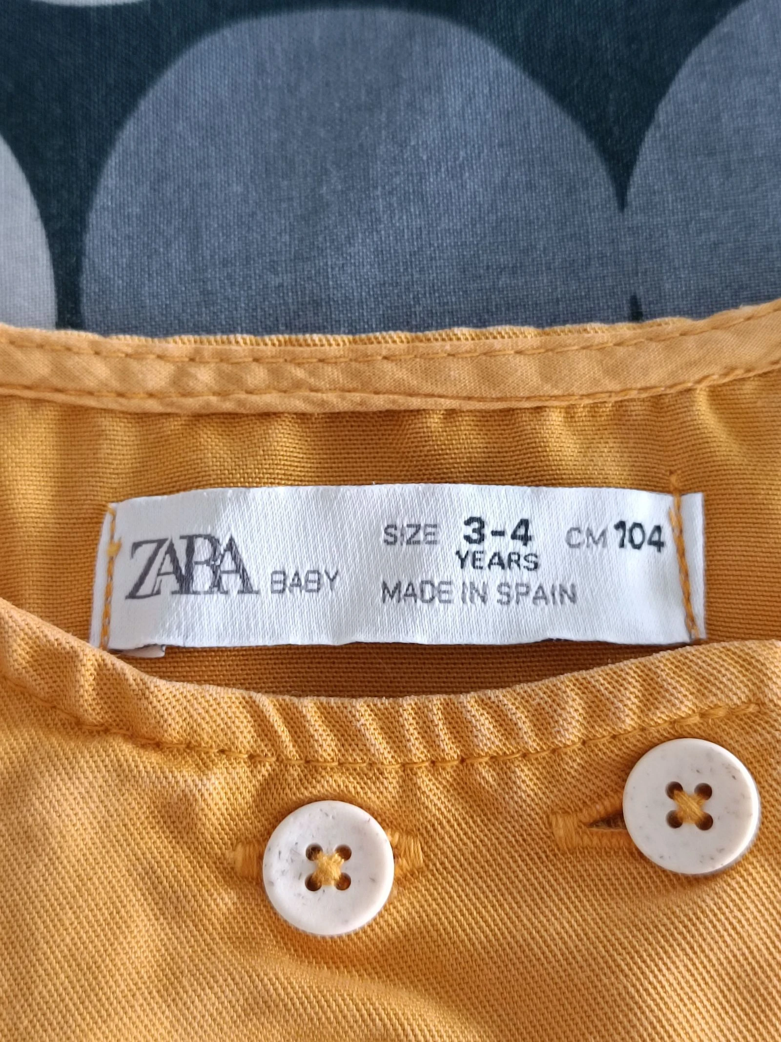 Vestido | Robe Zara 3‑4 años - Mostaza & Botones Encantadores – photo 7